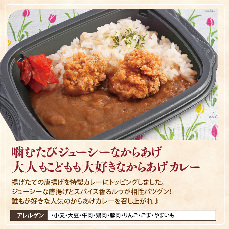 【チビカレー】りんごとはちみつカレー からあげ
