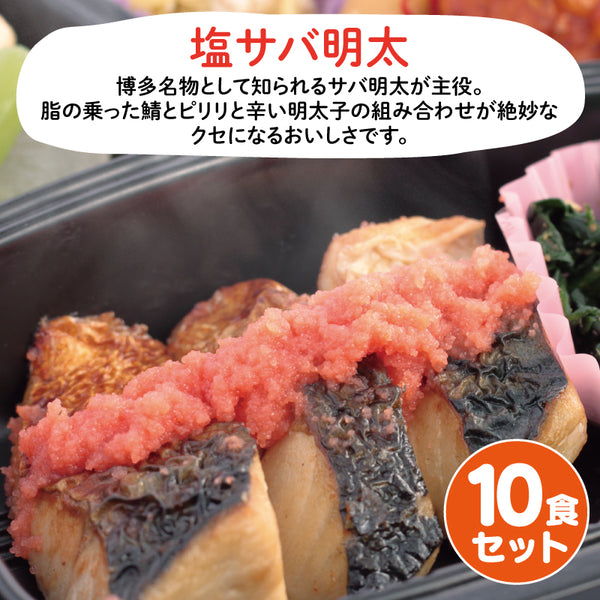【福岡ご当地おかず】塩サバ明太10食セット（冷凍食品）