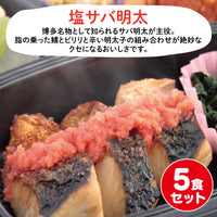 【福岡ご当地おかず】塩サバ明太5食セット（冷凍食品）