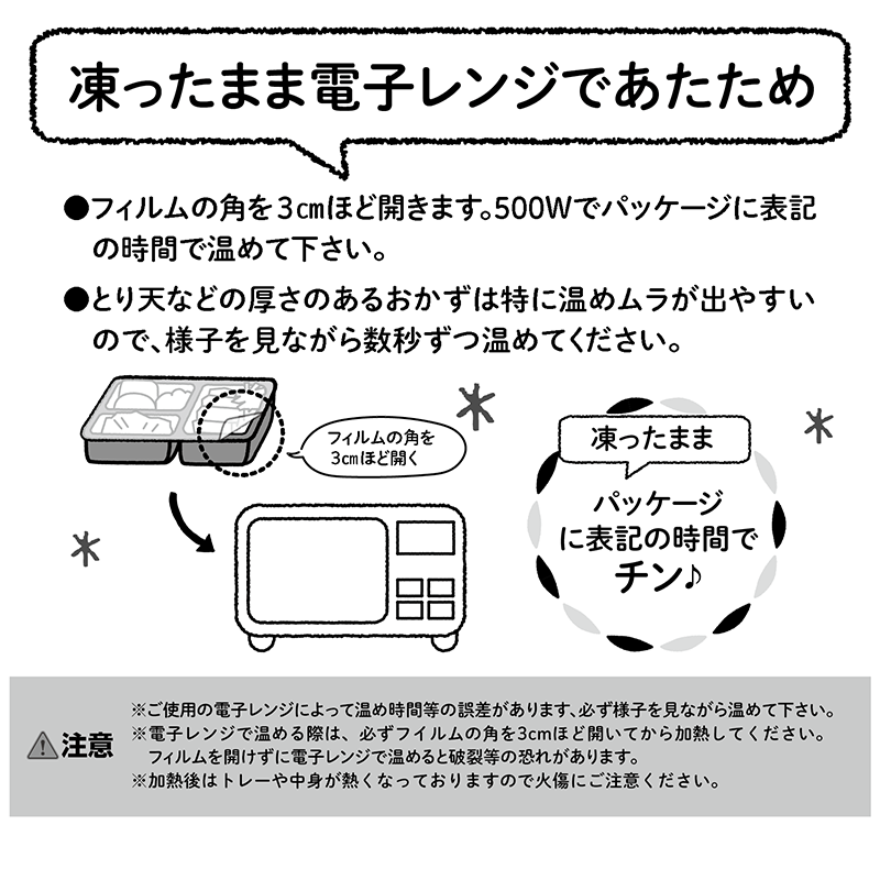 【ちいさな海苔弁】ねぎ塩ダレとんテキチビノリベーン（冷凍食品）